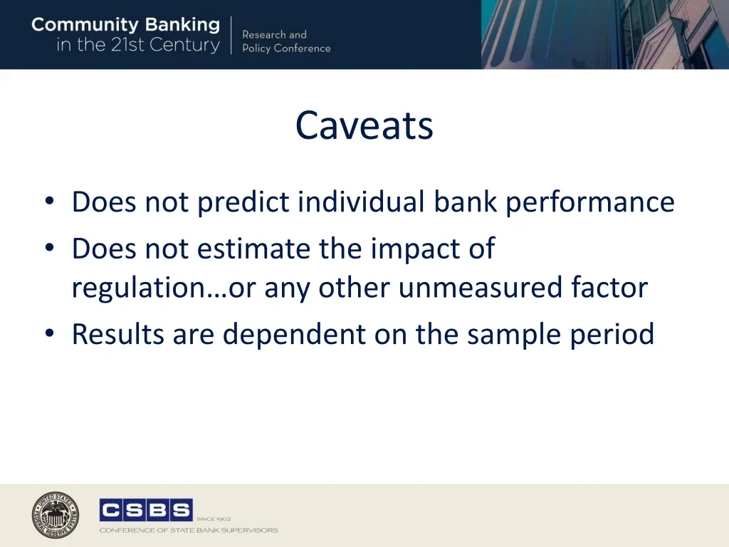 caveats
