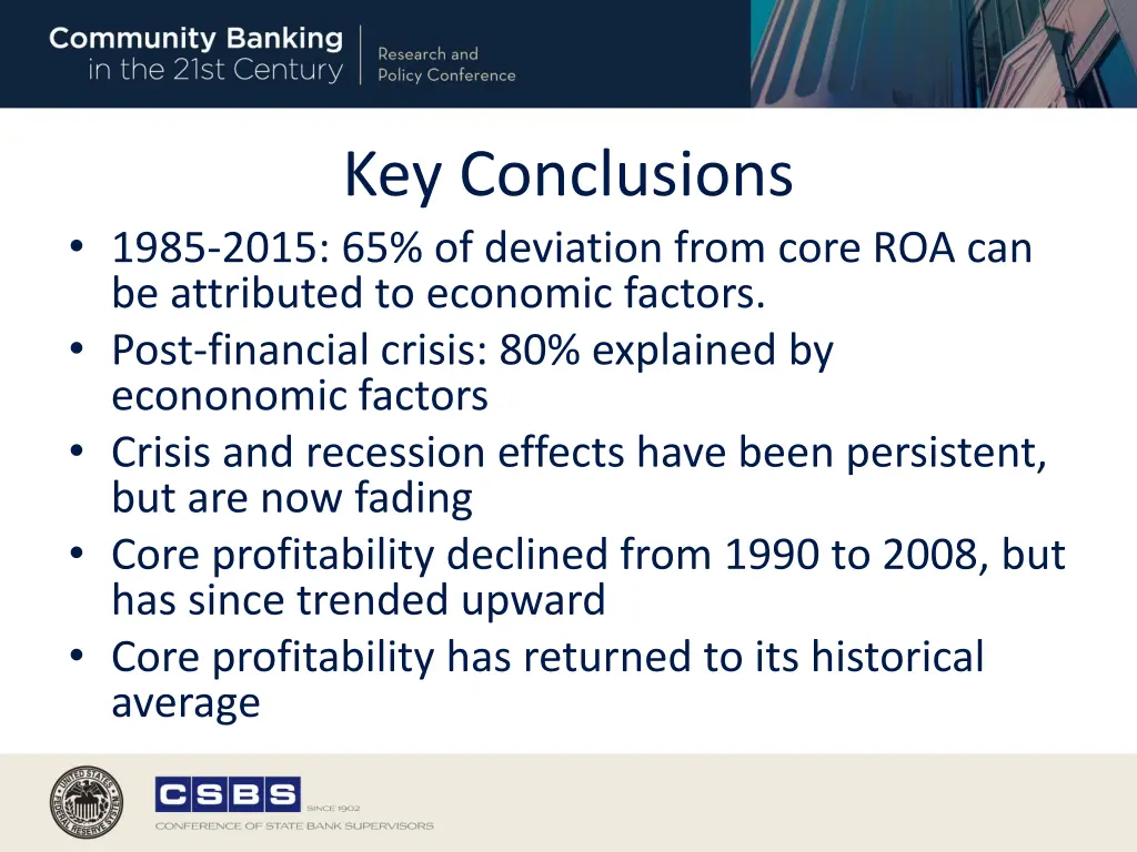 key conclusions