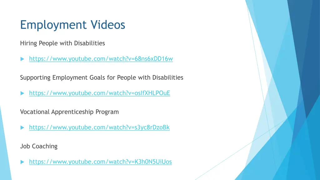 employment videos