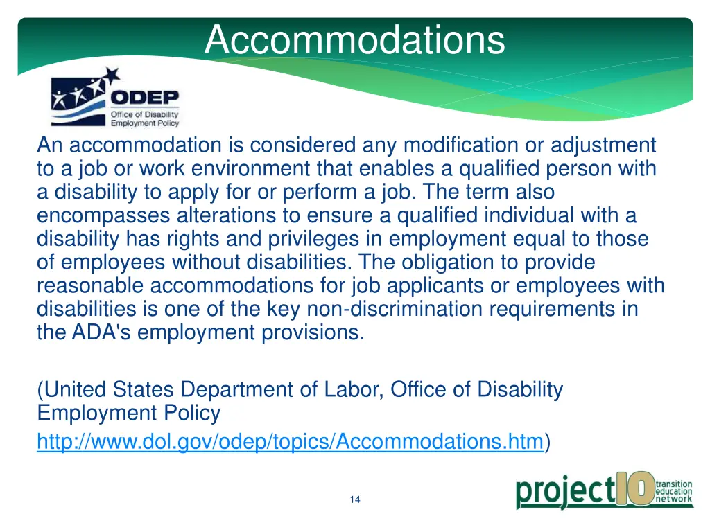accommodations