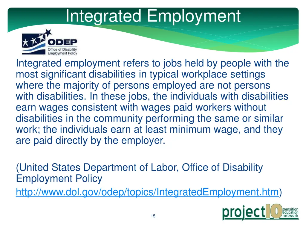 integrated employment