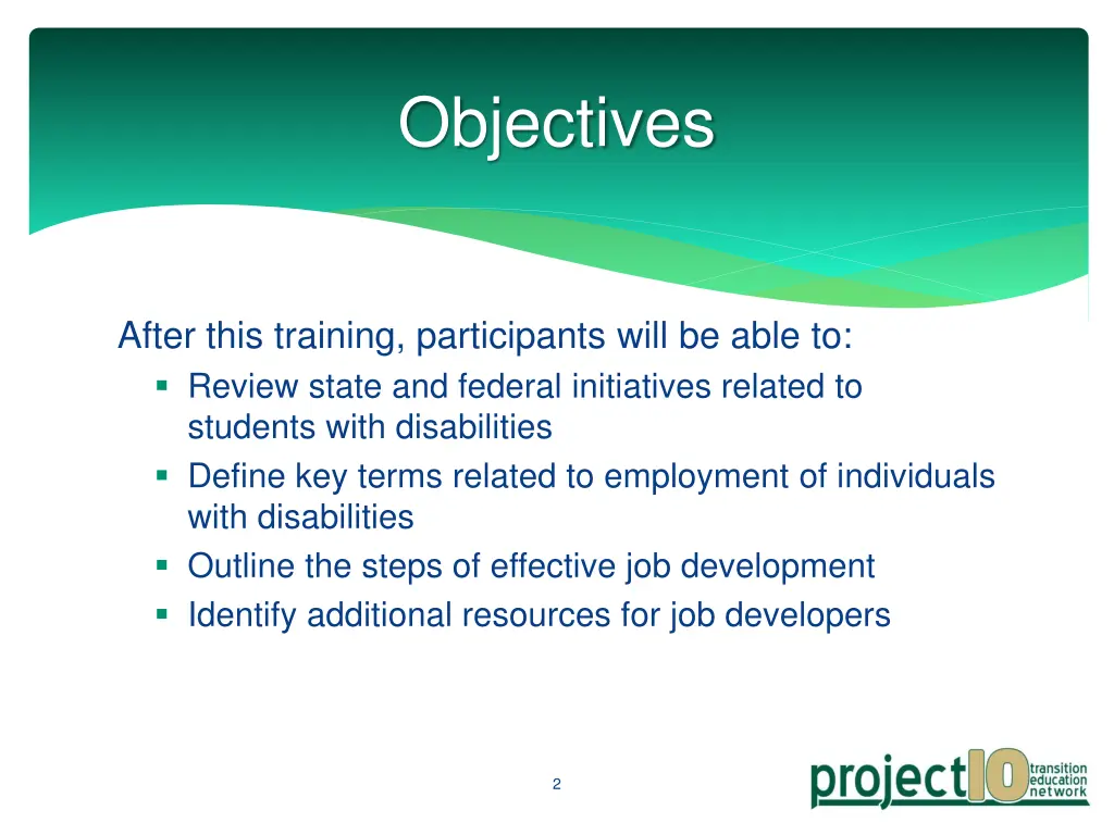 objectives