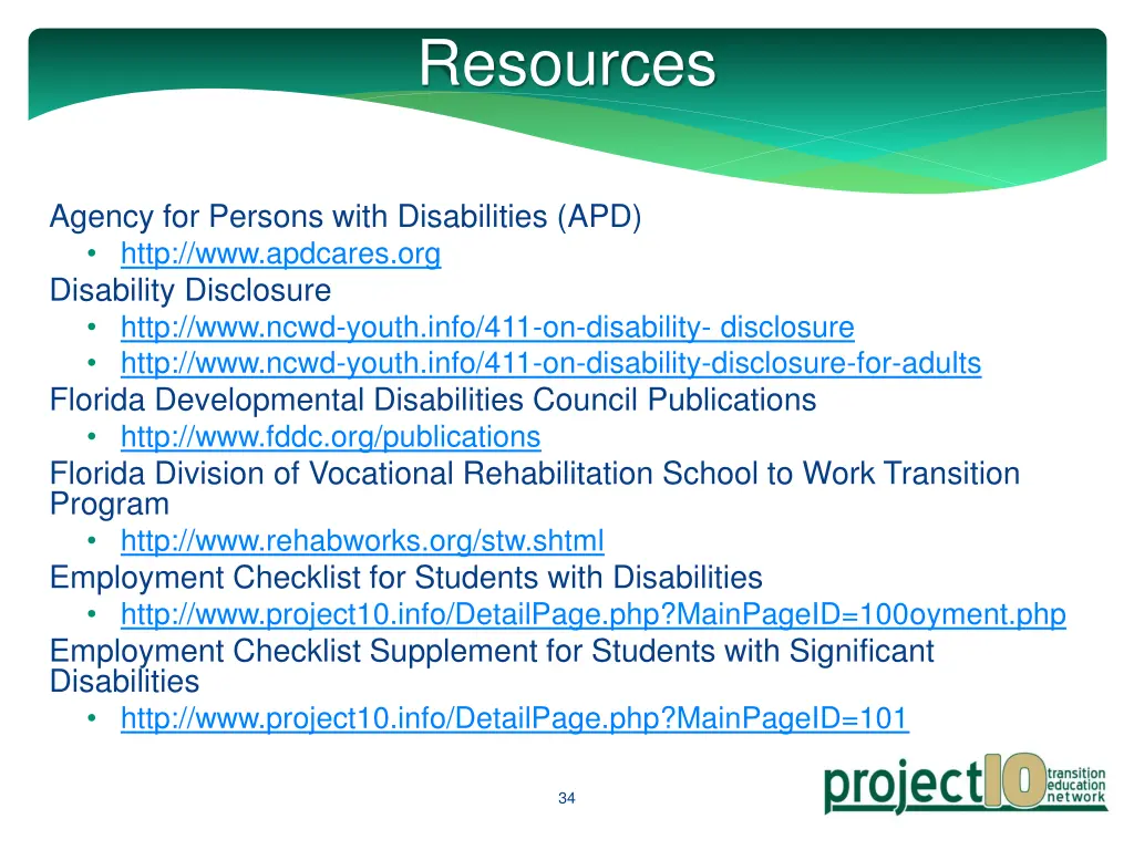 resources