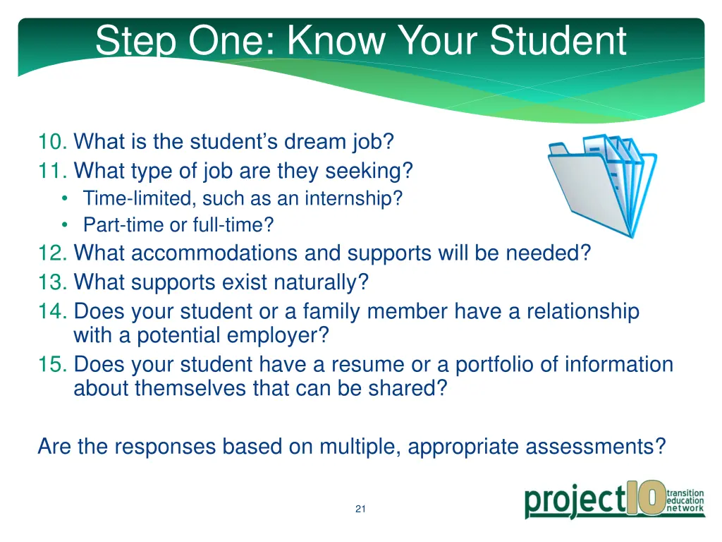 step one know your student 1
