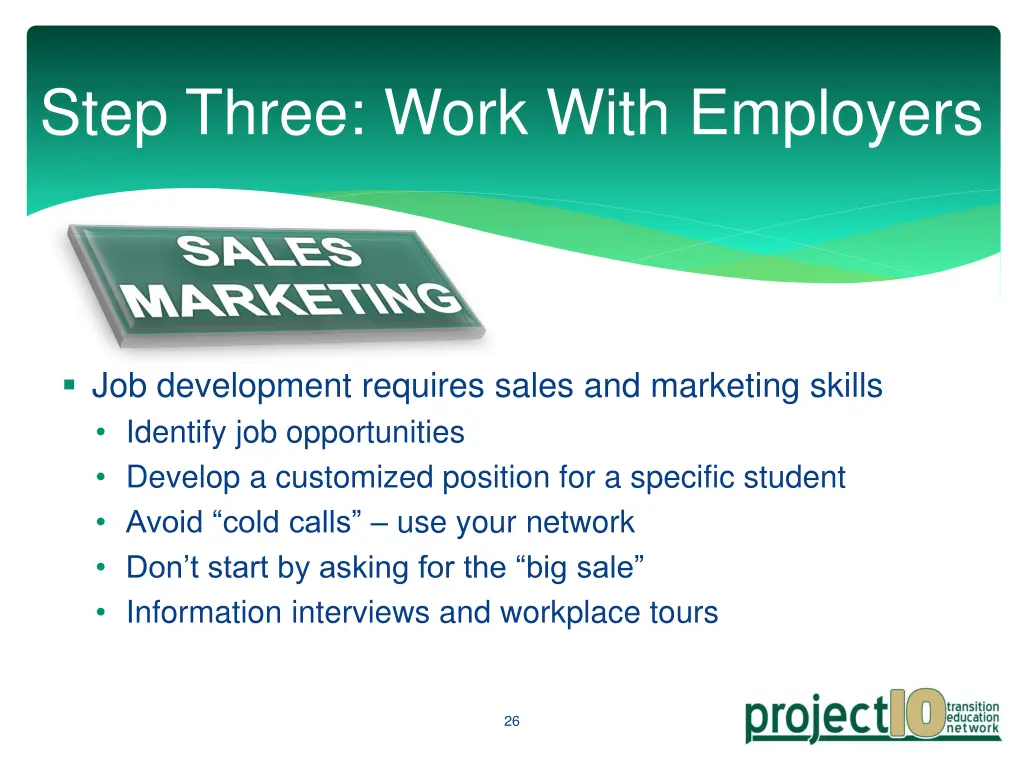 step three work with employers