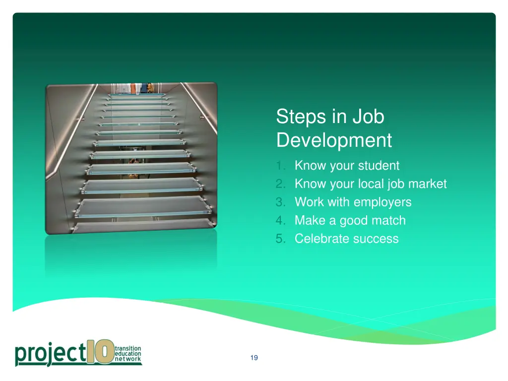 steps in job development