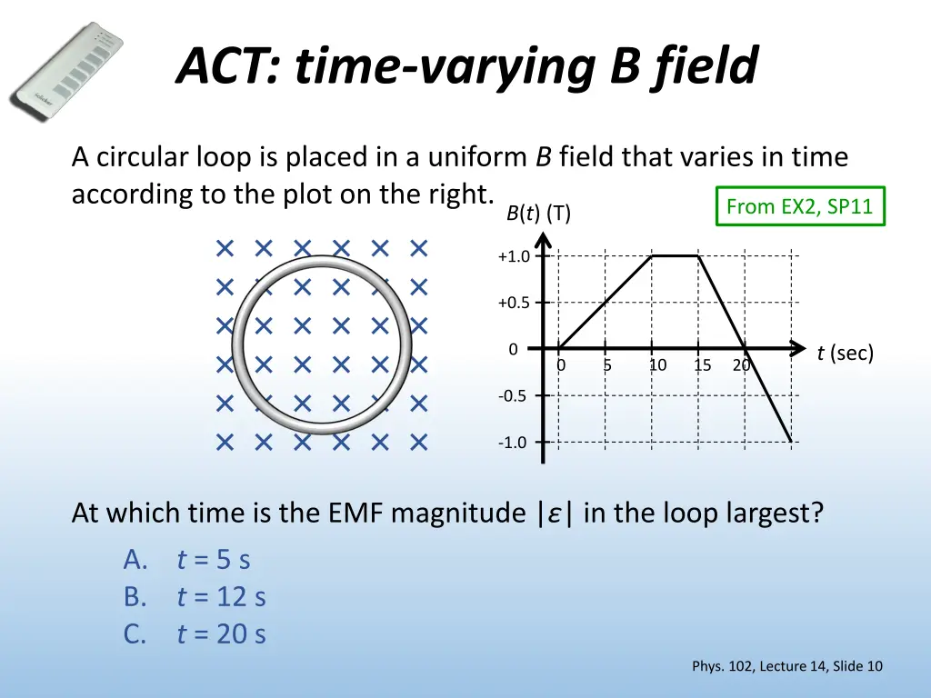 act time varying b field