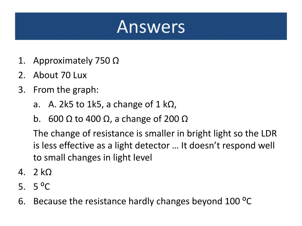 answers