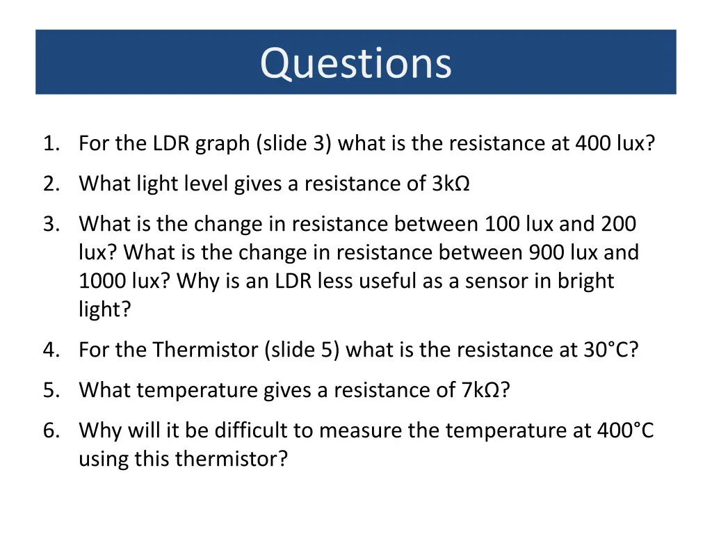 questions