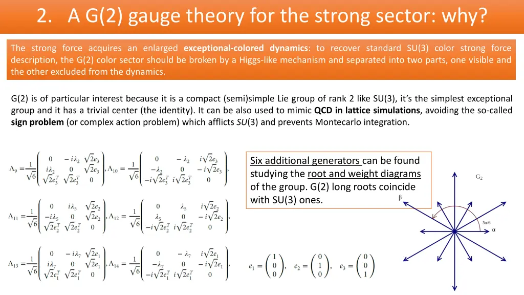 2 a g 2 gauge theory for the strong sector why
