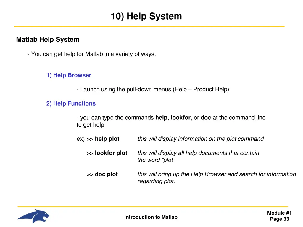 10 help system