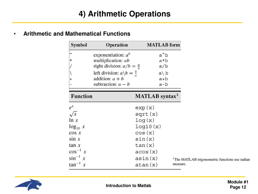 4 arithmetic operations