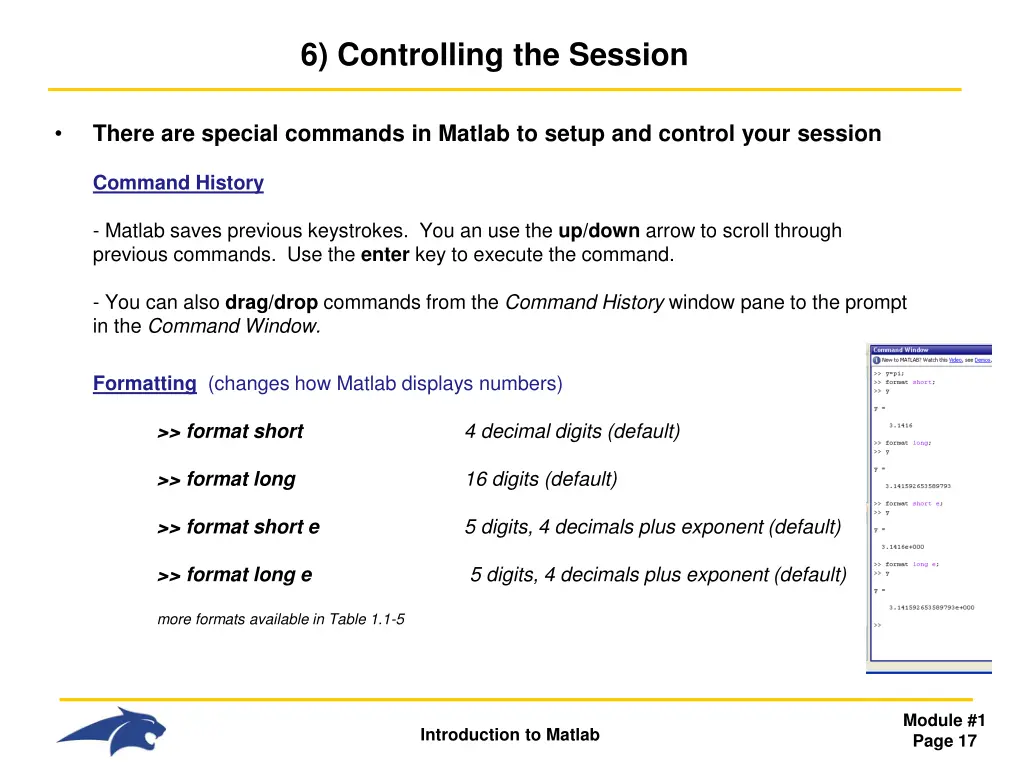 6 controlling the session