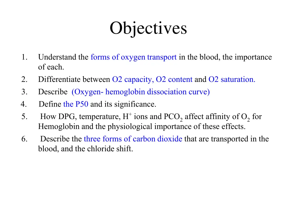 objectives