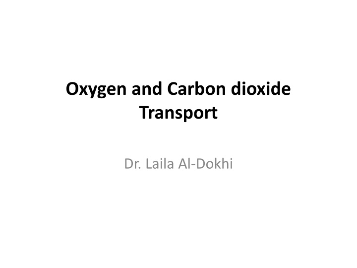 oxygen and carbon dioxide transport