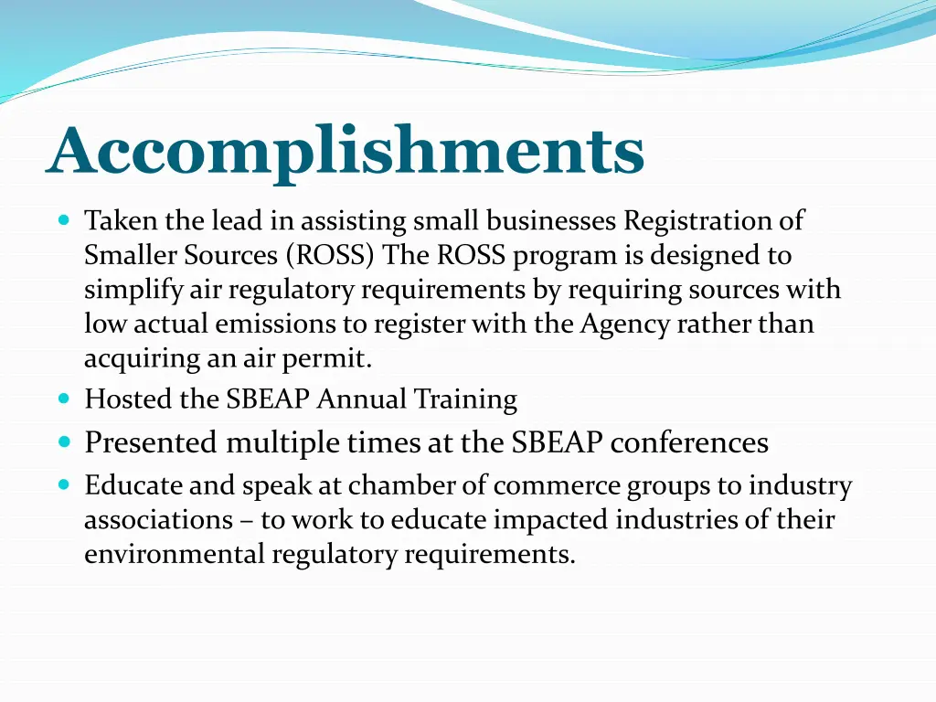 accomplishments