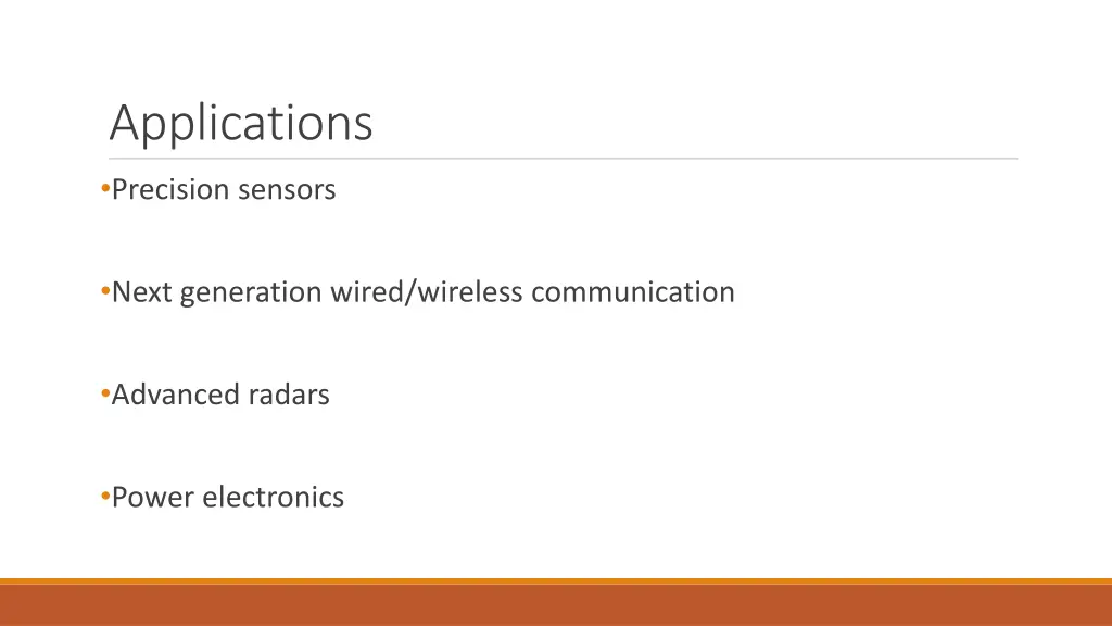 applications precision sensors
