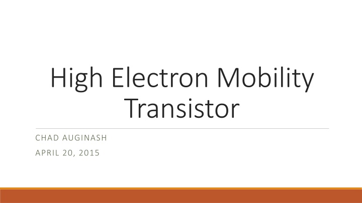 high electron mobility transistor