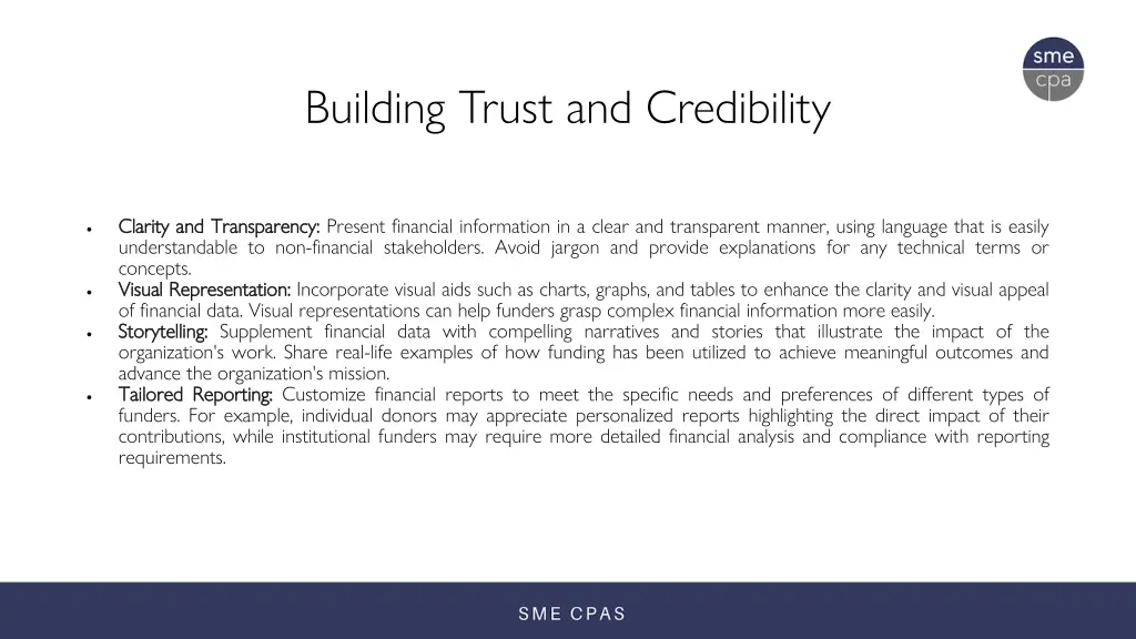 building trust and credibility