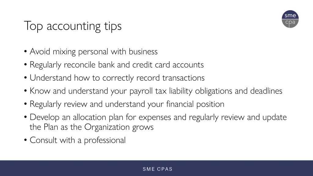 top accounting tips