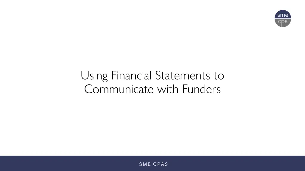 using financial statements to communicate with