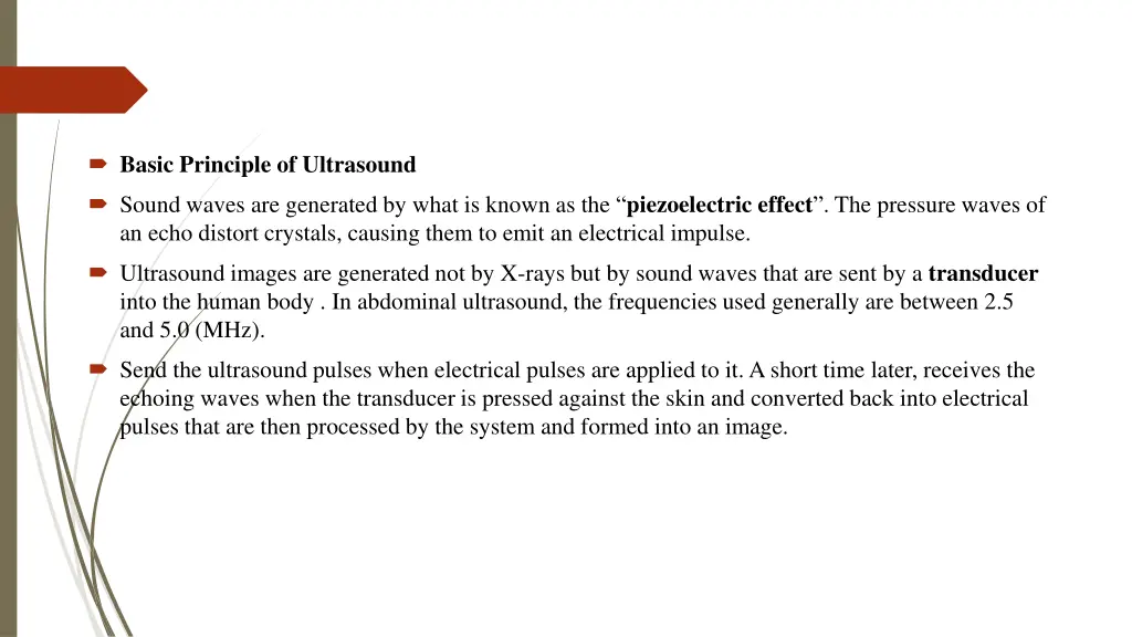 basic principle of ultrasound