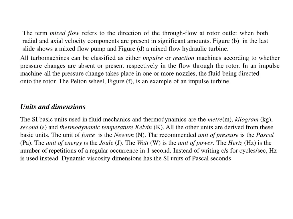 the term mixed flow refers to the direction