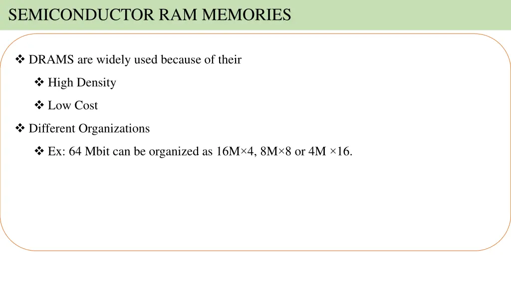 semiconductor ram memories 17