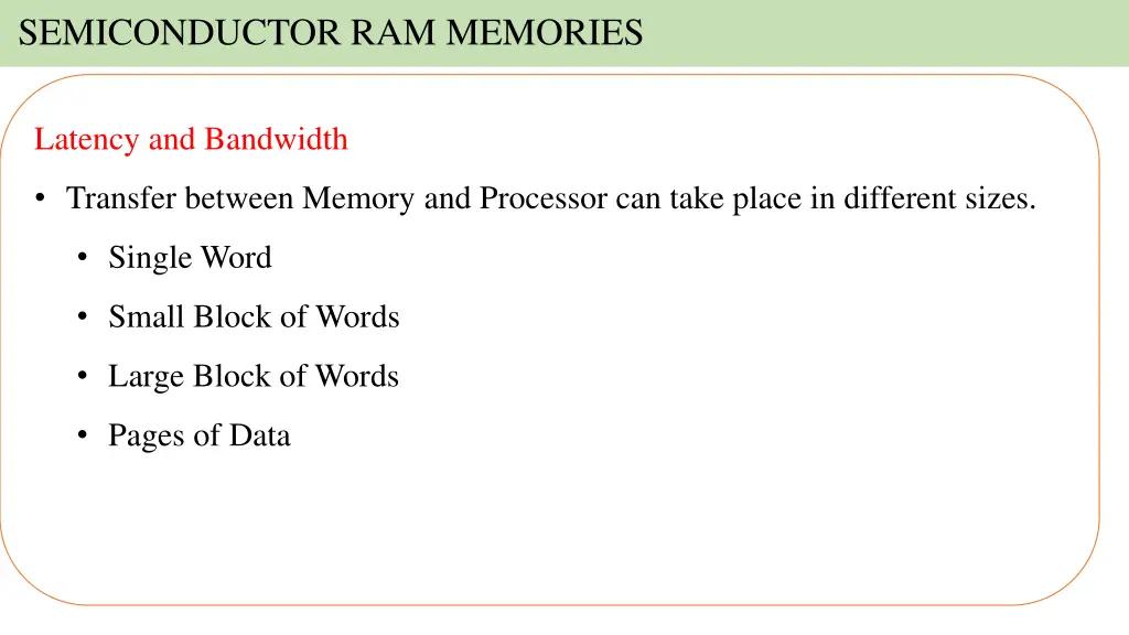 semiconductor ram memories 24