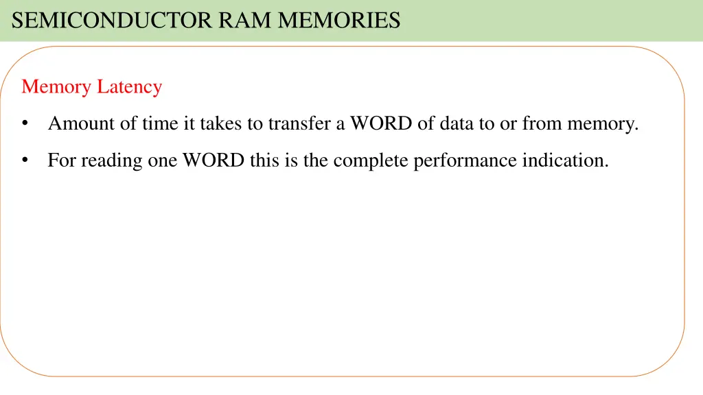 semiconductor ram memories 25