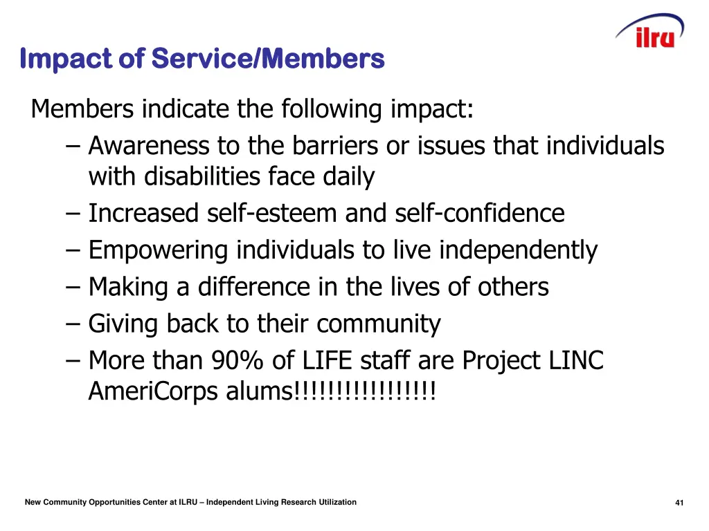 impact of service members impact of service