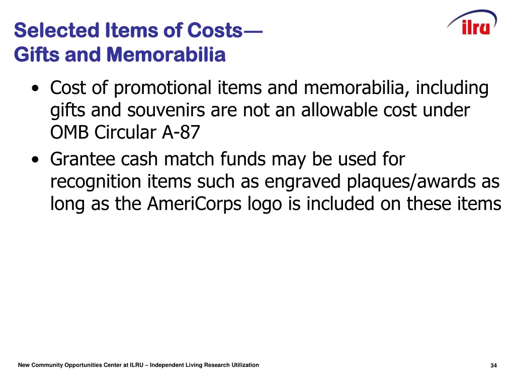 selected items of costs selected items of costs