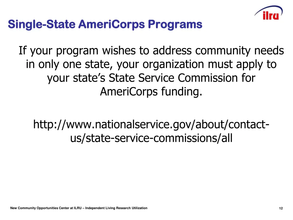 single single state americorps programs state