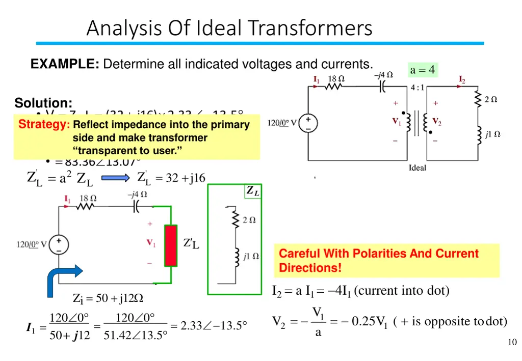 analysis of ideal transformers 2