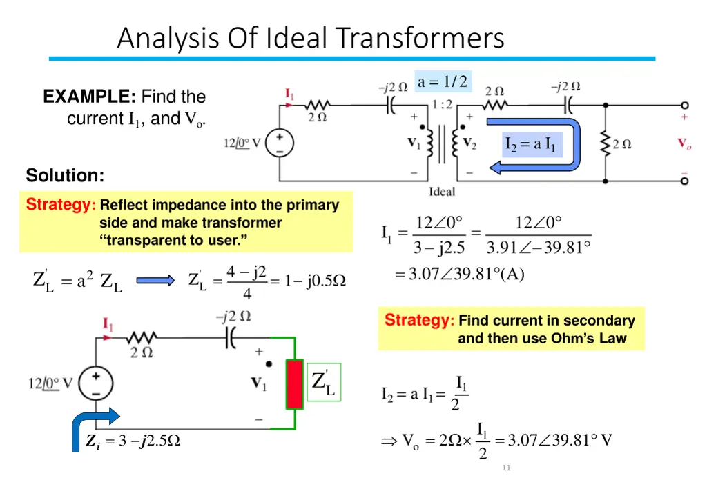 analysis of ideal transformers 3