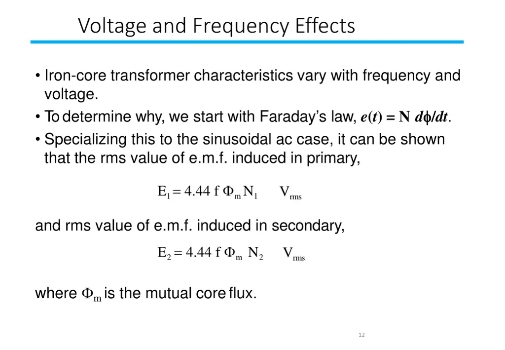 voltage and frequency effects