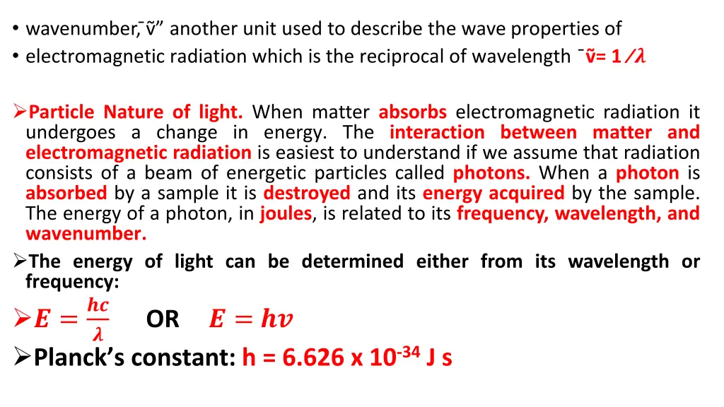 wavenumber another unit used to describe the wave