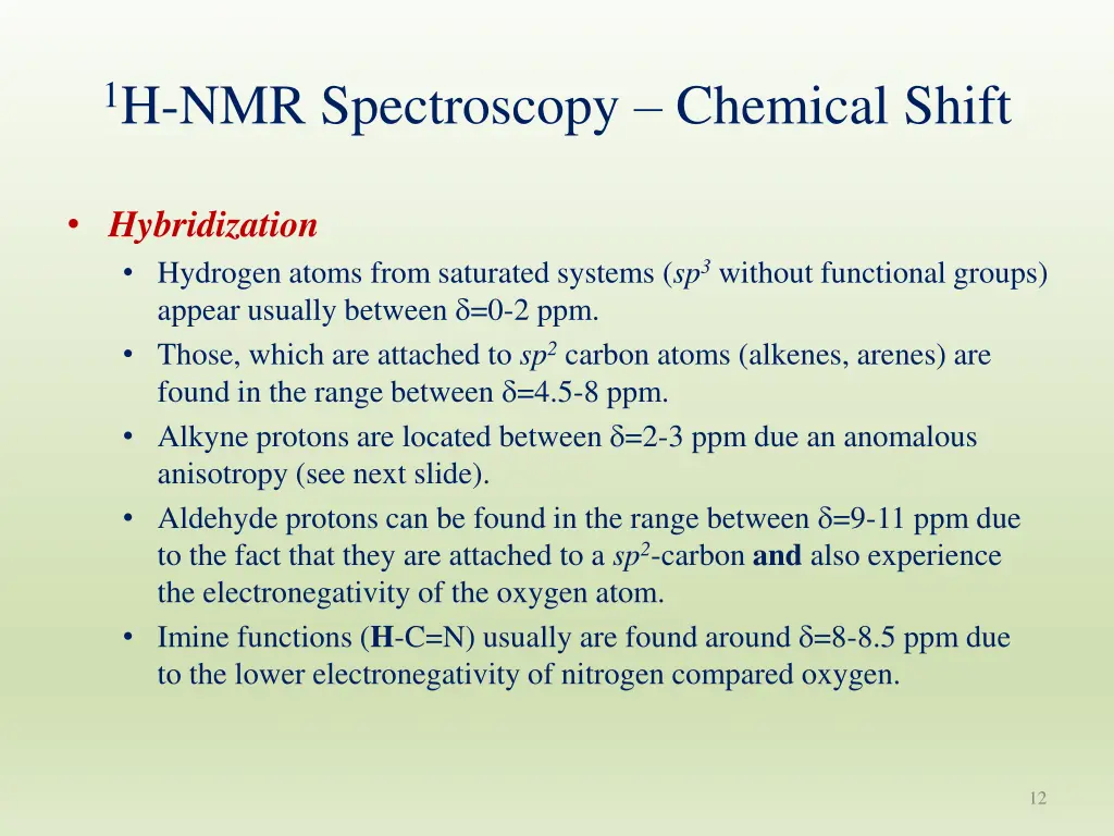 1 h nmr spectroscopy chemical shift 1