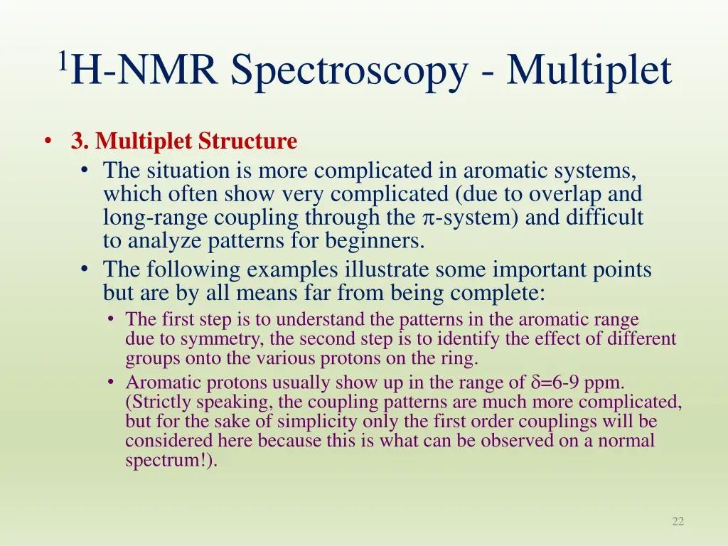 1 h nmr spectroscopy multiplet 5