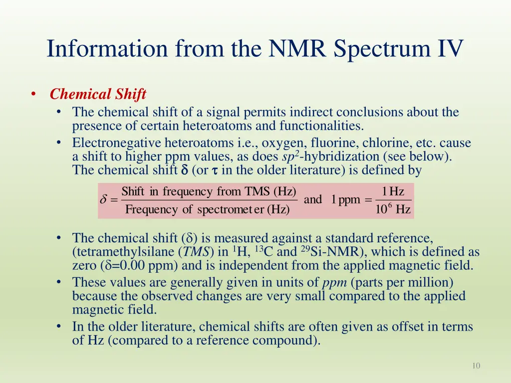 information from the nmr spectrum iv