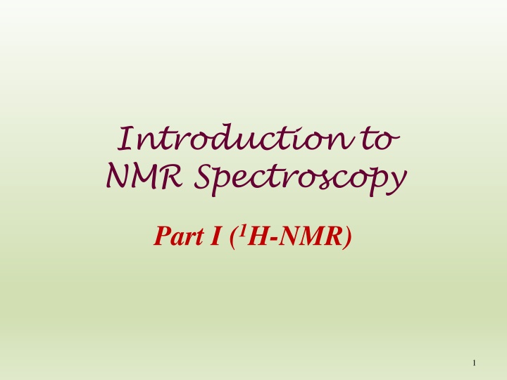 introduction to nmr spectroscopy