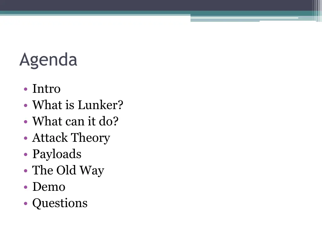 agenda
