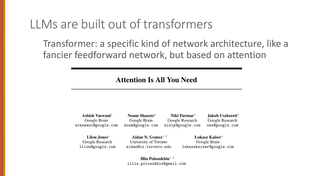 llms are built out of transformers