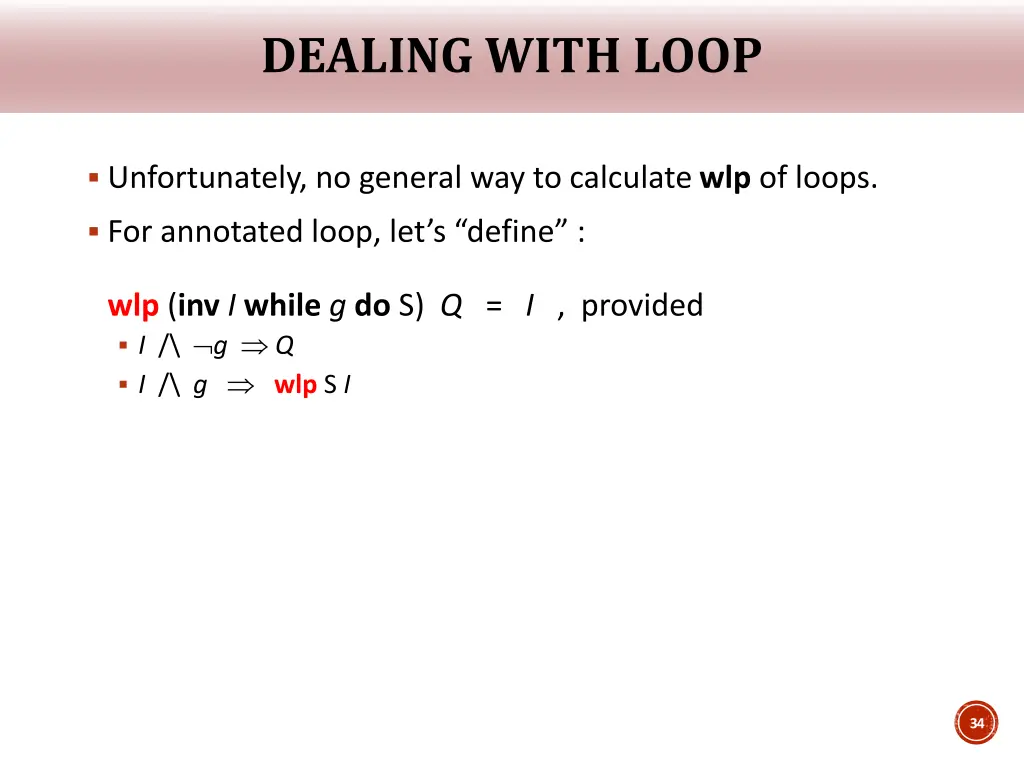 dealing with loop