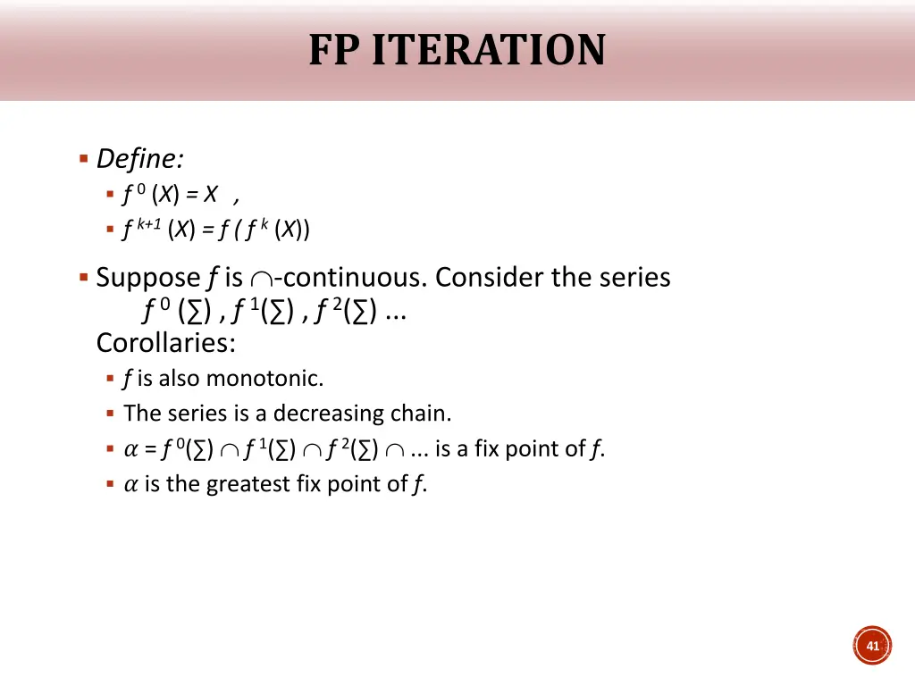 fp iteration