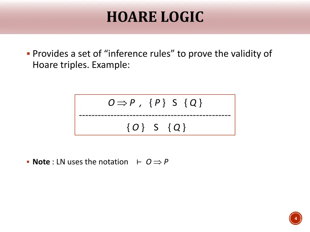 hoare logic