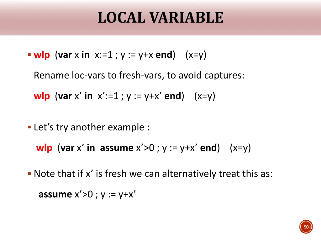 local variable