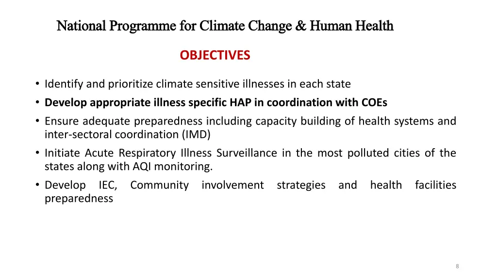 national national programme for climate change 1