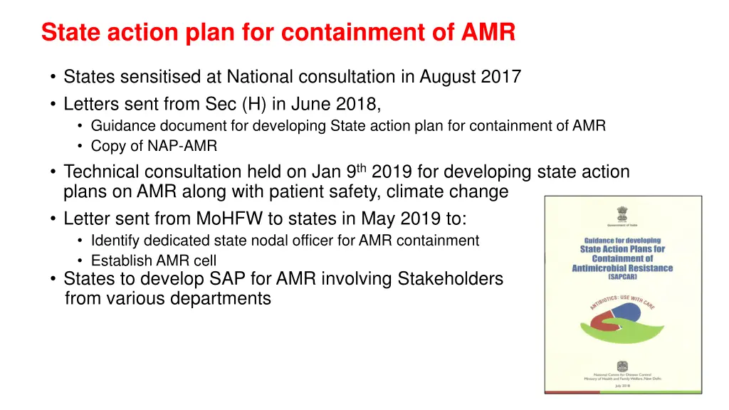 state action plan for containment of amr