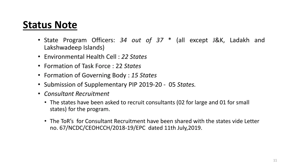 status note